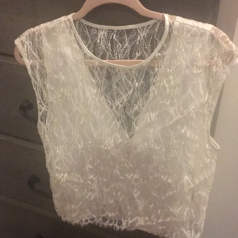 White lace top